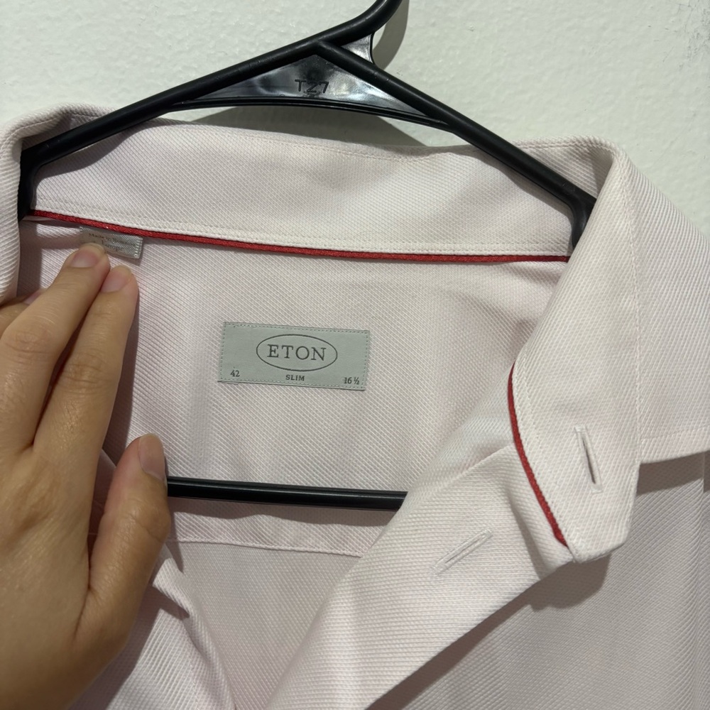 ETON Pink Dress Shirt Size 16.5 - Picture 2 of 3